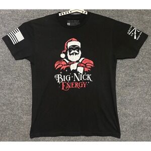Grunt Style Big Nick Energy Santa Christmas Black T Shirt Men's Size L‎